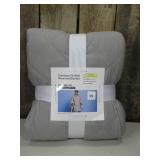 Quilted Wearable blanket White Tan Room Essentials