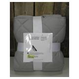 Quilted Wearable blanket White Tan Room Essentials