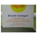 Outdoor Portable Folding Beach Lounger Chair Yellow - Sun Squad