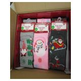 12 Ladies Light Up Knee High Christmas Socks