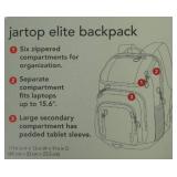 Embark Elite Top Opening Large Capacity School Backpack Fits 15" Laptop, Gray