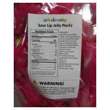 3 - 30 Packs Sour Lip Gummies, Strawberry Flavor Sour Pucker Up Gummy, Small Individually Wrapped