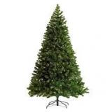 6 ft. Artificial Hinged Christmas Tree with 400 Pre-strung LED Lights Collapsible Stand