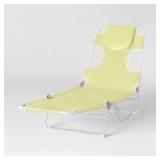 Outdoor Portable Folding Beach Lounger Chair Yellow - Sun Squad