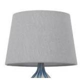 Linen Mod Drum Lampshade Gray - Threshold