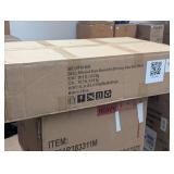 EAGLE PEAK 43.9 in. Double-Rod Metal Handle Rolling Snow Pusher Shovel with Steel Blade, Snow Shovel Pusher Plow with Wheels