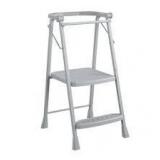 COSCO 2-Step Kitchen Stepper™ Folding Step Stool, Premium Safety Series, Gray