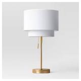 Double Shade Knurled Collection Table Lamp Gold - Threshold