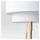 Double Shade Knurled Collection Table Lamp Gold - Threshold