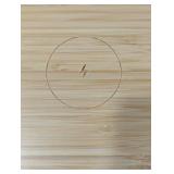 Threshold Wood Metal Drawer Modern Brown Desktop Organizer USB Wireless Charging