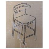 Kaysville Curved Back Wooden Counter Height Barstool Gray Wash - Threshold™ designed with Studio McGee: Rubberwood Frame, 250lb Capacity