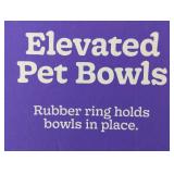 4 Cup Collapsible Tall Elevated Feeder Double Cat & Dog Bowl