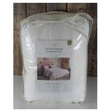 King Tufted Diamond Crinkle Comforter and Sham Set Ivory - Threshold™: OEKO-TEX Certified, Jacquard Weave