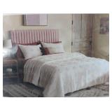 King Tufted Diamond Crinkle Comforter and Sham Set Ivory - Threshold™: OEKO-TEX Certified, Jacquard Weave