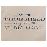 Linden Modified Windsor Wood Counter Height Barstool Natural - Threshold™ designed with Studio McGee: Rubberwood Frame, 250lb Capacity