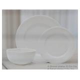 True Living Dinnerware Set, White, 12 pcs - Ceramic