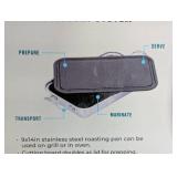 Charbroil Deep Dish and Cutting Board Stainless Steel Heat-Resistant Grill Topper Black/Silver