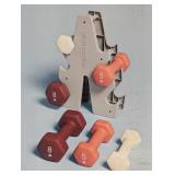 Hand Weight Set Pink/White/Magenta - All In Motion™: Iron Dumbbells with Rack