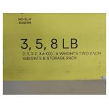 Hand Weight Set Pink/White/Magenta - All In Motion™: Iron Dumbbells with Rack