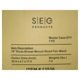 Holmes 16" Blade Breeze Manual Stand Oscillating Fan Black