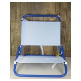 Blue Low-Seat Beach Chair