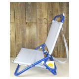 Blue Low-Seat Beach Chair