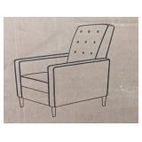 Mervynn Wheat Fabric Standard (No Motion) Recliner with Tufted Cushions