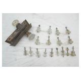 Vintage Glass Hand Pulls, Knobs and Door Handles