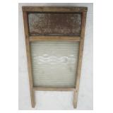 Vintage "Soap Saver" washboard with glass scrubbing surface. National Washboard Company