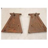Vintage John Deere Van Brunt Cast Iron Seed Box Ends