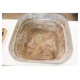 Vintage Galvanized Square Wash Tub (no holes)