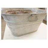 Vintage Galvanized Square Wash Tub (no holes)