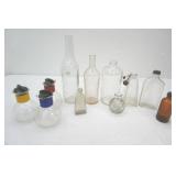 Vintage Glass Bottles, Vintage Cory Corporation Glass Hottle Set of 3