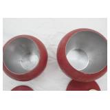 Vintage Apple Shaped Storage Canisters. Aluminum (with 1 extra lid)