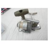 Storage Basket with Golf Balls, Small Garden Scoop, Floral Pattern Utility Knife, Fishing Reel and more