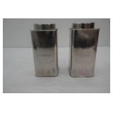 Vintage-Style polished silver-toned metal canister set. Coffee & Sugar