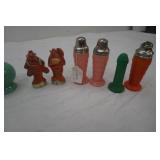 Vintage Salt & Pepper Shaker Collection, and Shave Brush