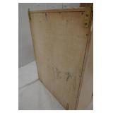 Antique Wood Medicine Cabinet 13.5"Wx6.5"Dx17.5"H
