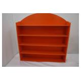 22.25"x4"x24" Wooden Shelf, painted orange