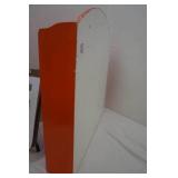 22.25"x4"x24" Wooden Shelf, painted orange