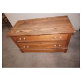 Vintage/Antique Wooden 2-Drawer Chest. 40"Wx 19"Dx 22"H