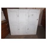 Antique Wooden White Cabinet 40.5"x11.5"x39"