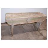 Vintage Wooden Bench 34.5"x13"x17.5"