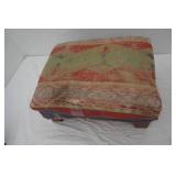 Vintage Padded Foot Stool 19"x15"x9"