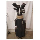 Datrek Golf Cart Bag and Set of Crystal Cat Clubs