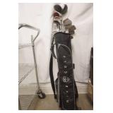 Nike Golf Cart Bag and Set of Various Golf Clubs