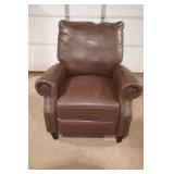 Abbyson brand brown faux? leather push-back recliner