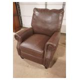 Abbyson brand brown faux? leather push-back recliner