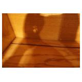 Lighted, Wooden 2-Piece Hutch Cabinet w/glass doors. 52"x17"x79"