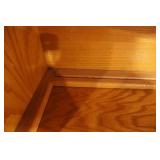 Lighted, Wooden 2-Piece Hutch Cabinet w/glass doors. 52"x17"x79"